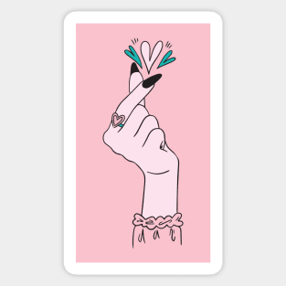 Finger Heart Sticker